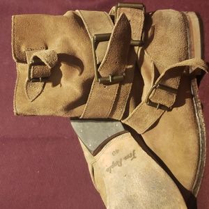 Free People Sunbelt suede buckle bootie